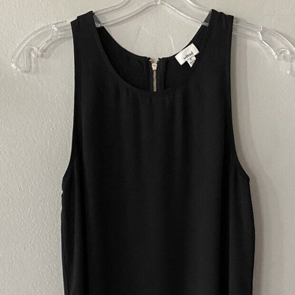 Black Sleeveles A Line Chiffon Minimalist Wilfred Sabatier Dress size XS - Picture 5 of 9